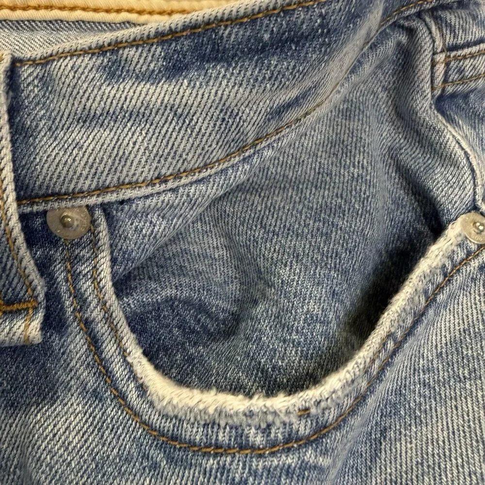 rag & bone Jeans Rosa Mid Rise Boyfriend Distressed Button Fly Raw Hem Sz 26
